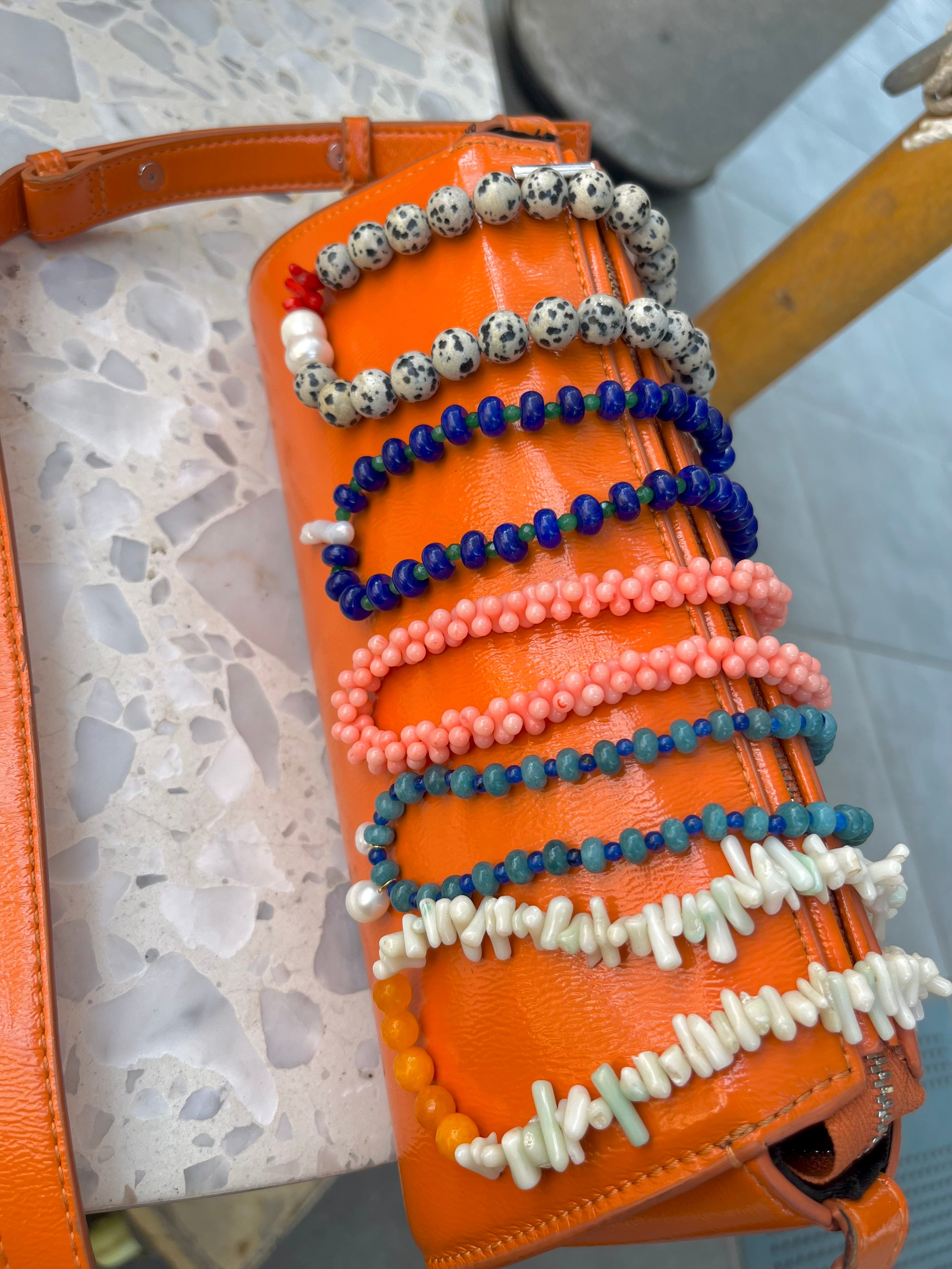 Pink coral necklace