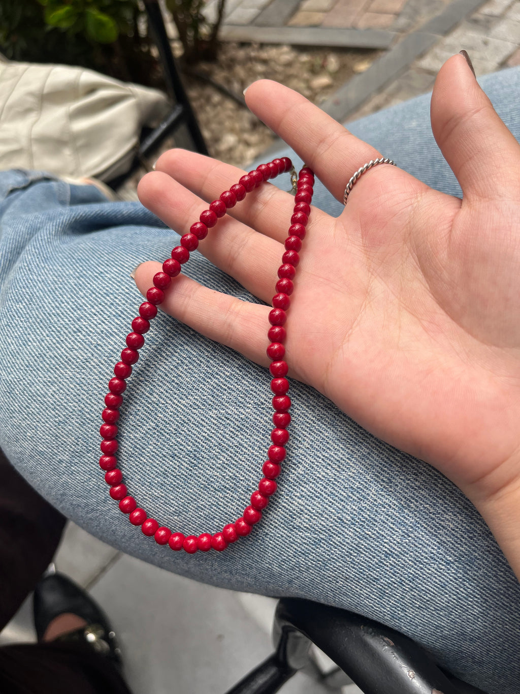 Red mini necklace