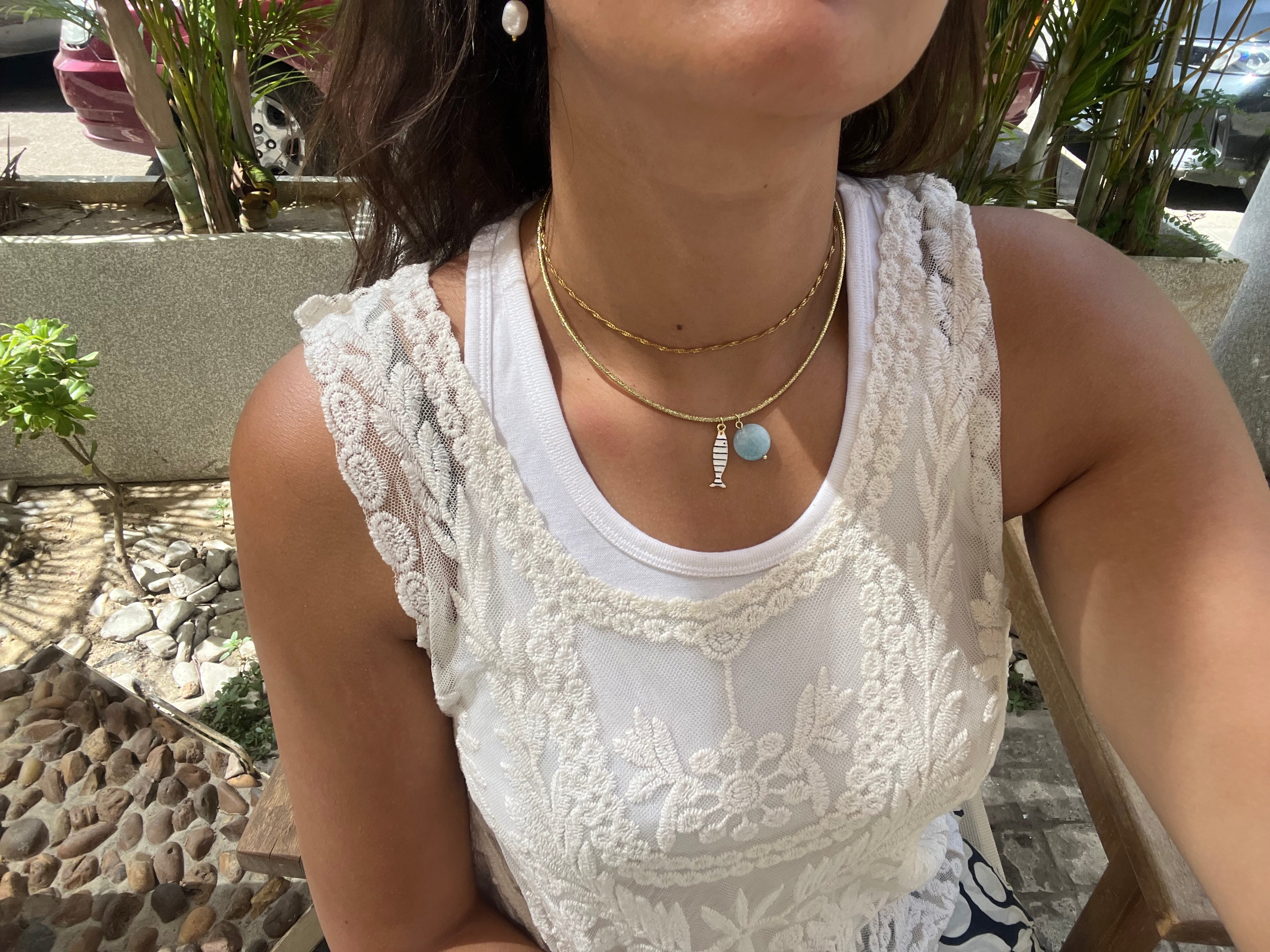 Gold magnetic necklace
