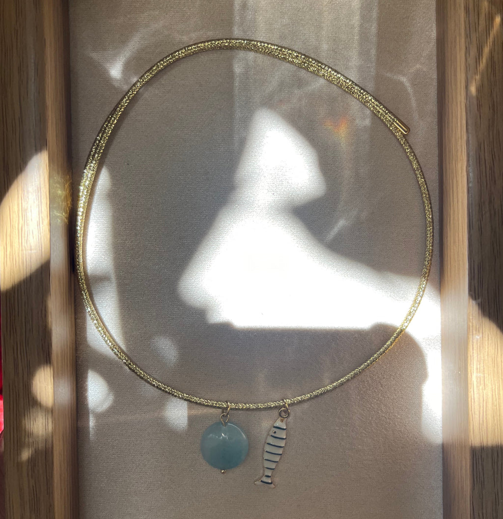 Gold magnetic necklace