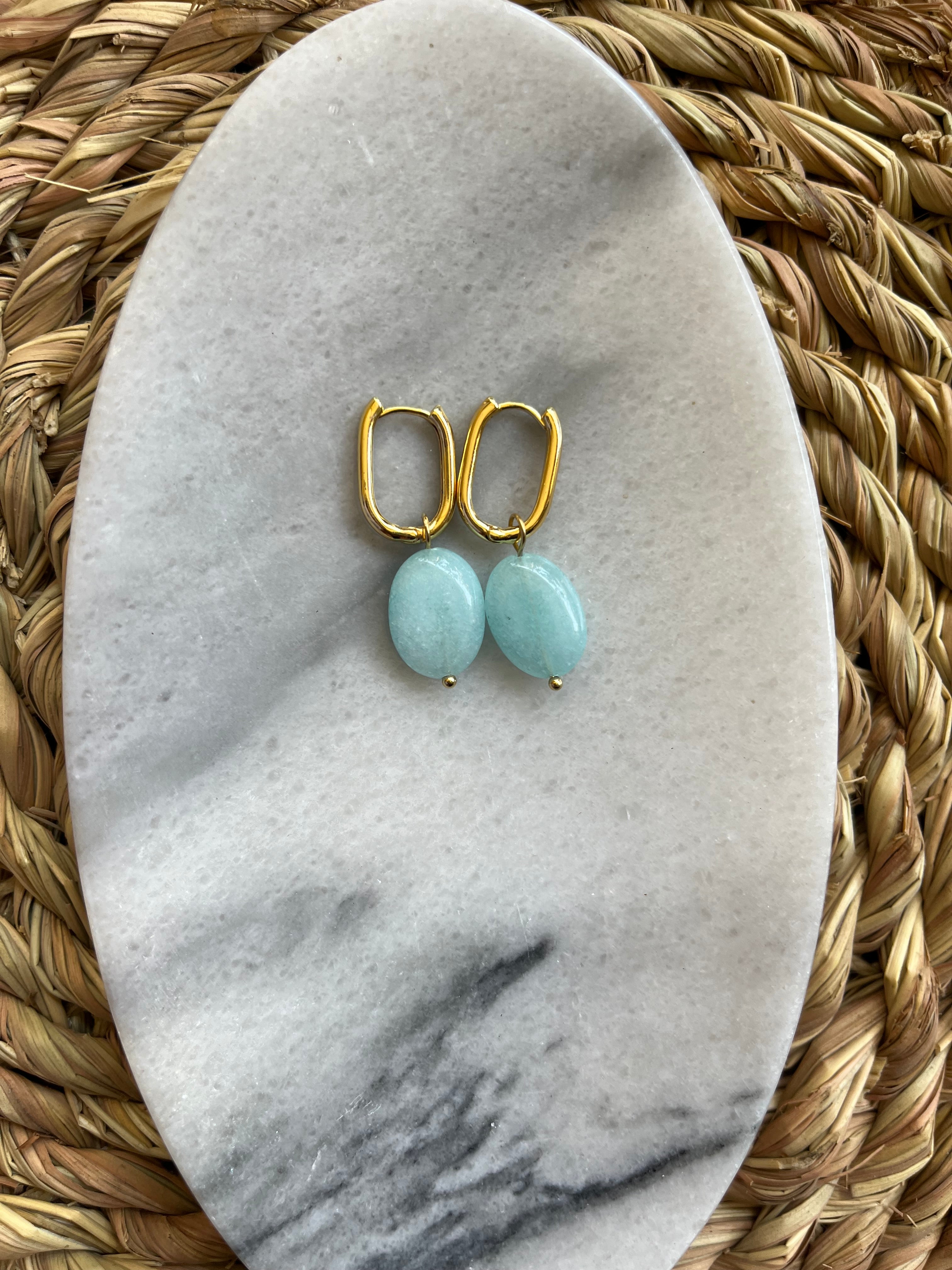 Blue ocean earrings