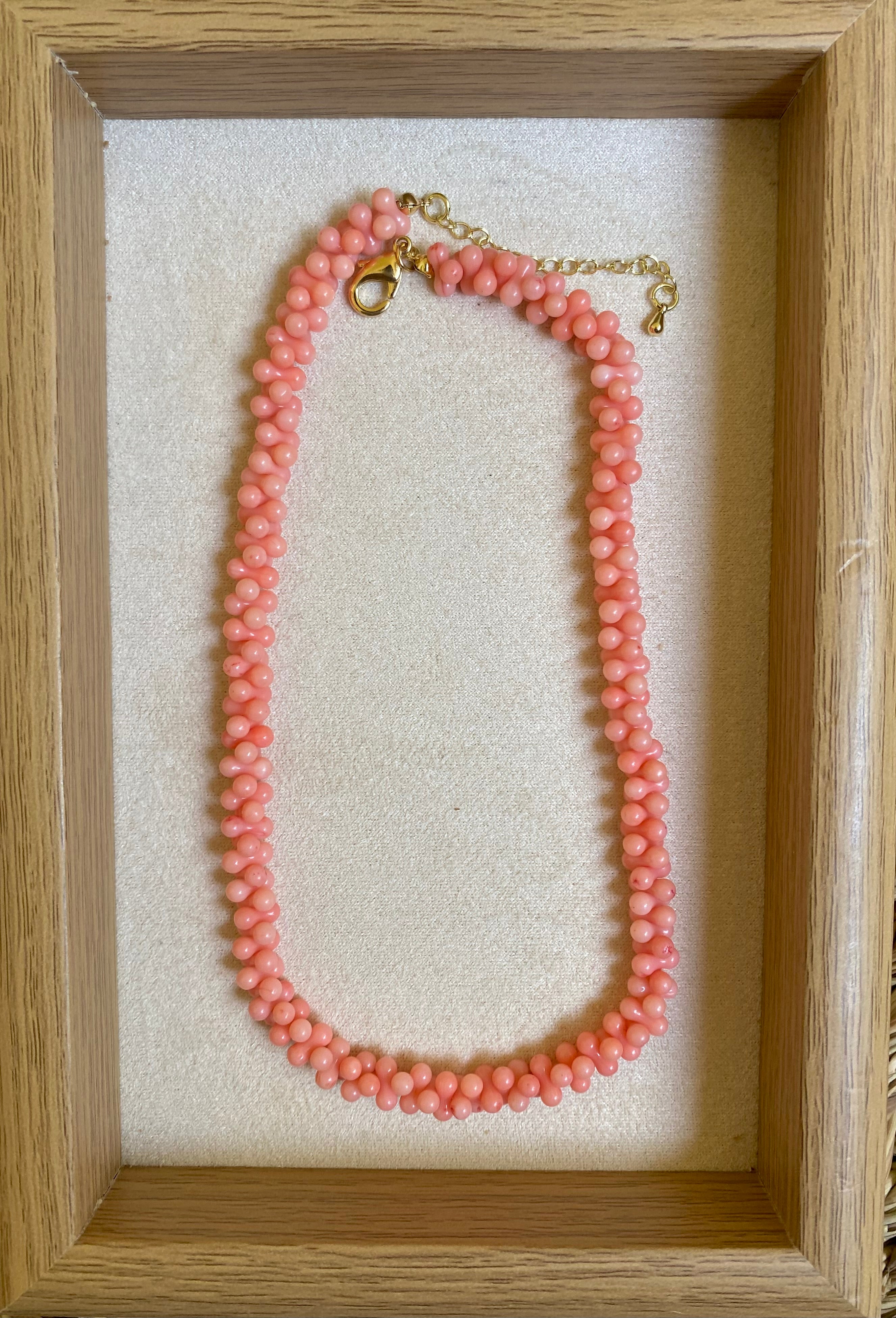 Pink coral necklace