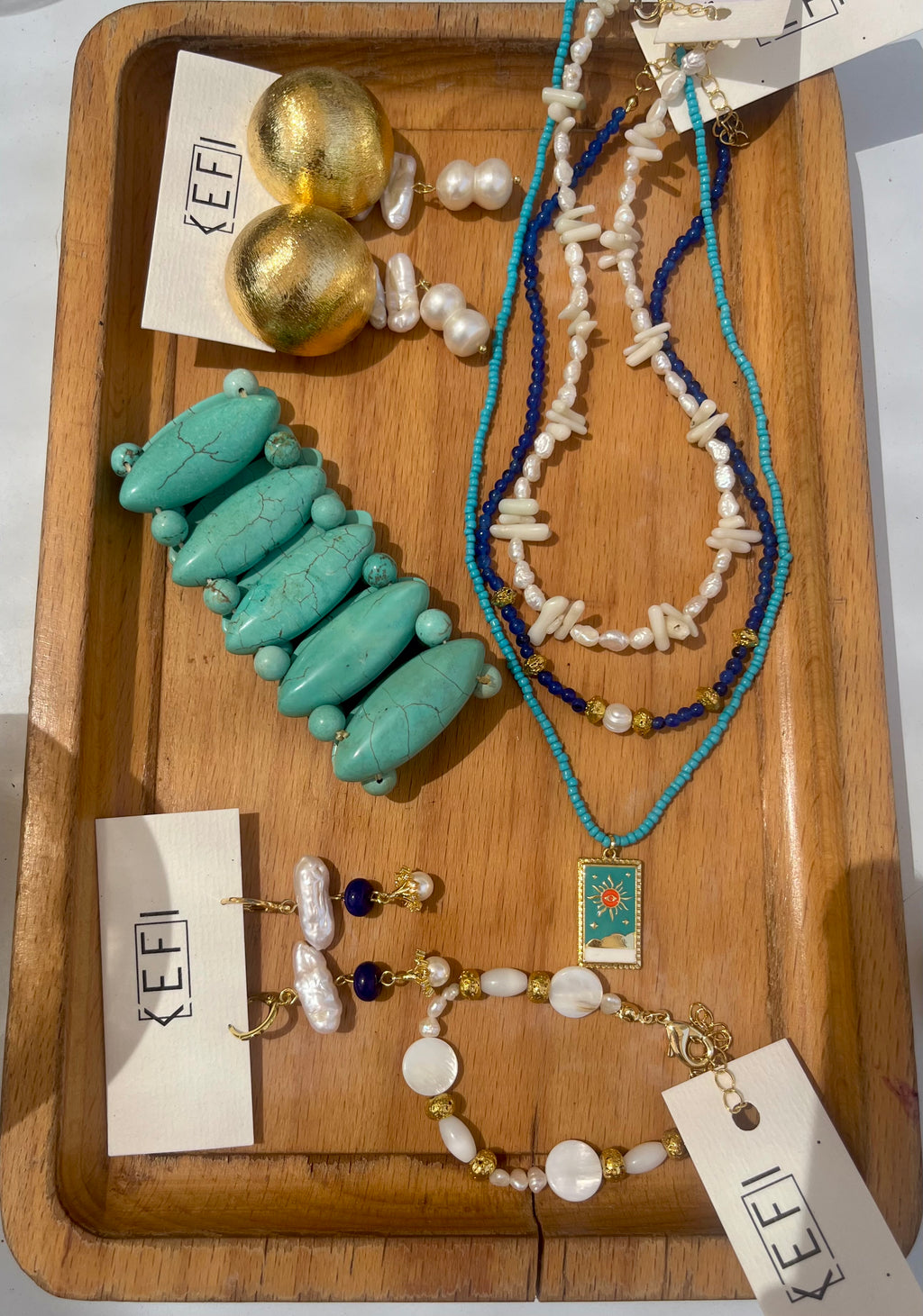 Dainty blue necklace