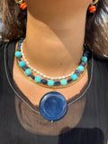 Turquoise blue necklace
