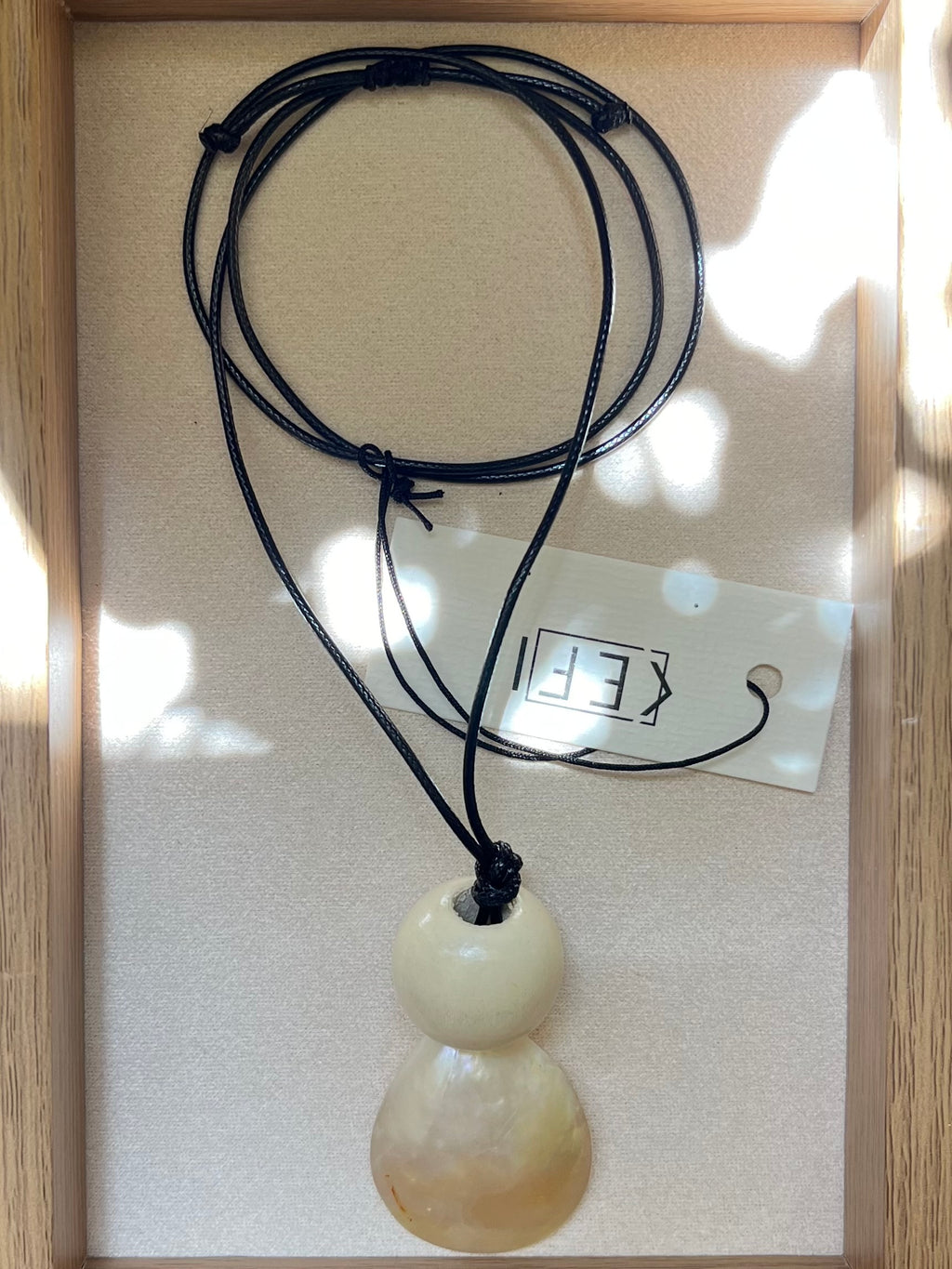 Cord shell long adjustable necklace- Via 2
