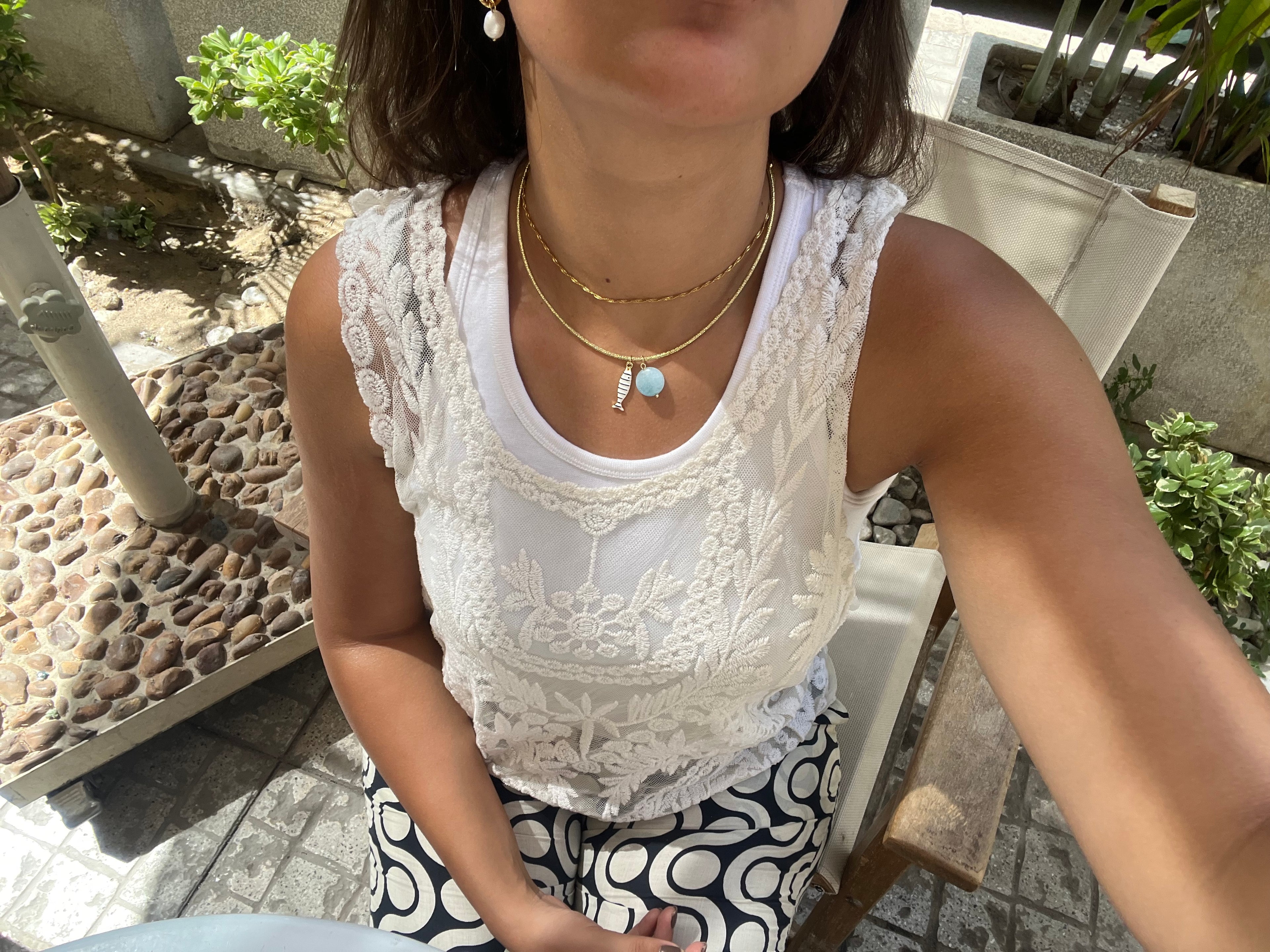 Gold magnetic necklace