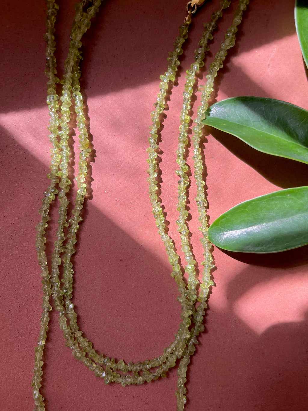 Long Peridot Necklace