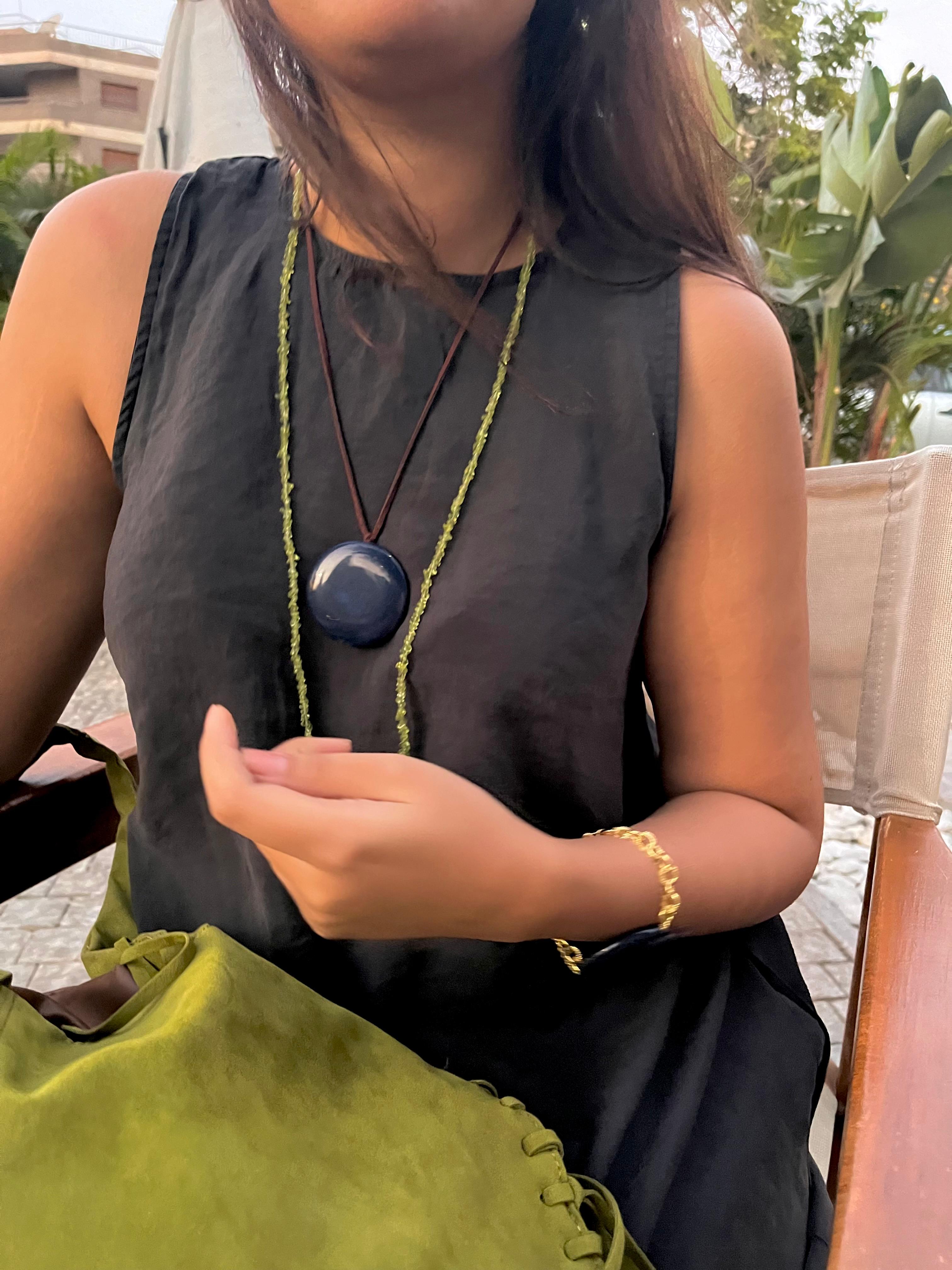 Long Peridot Necklace