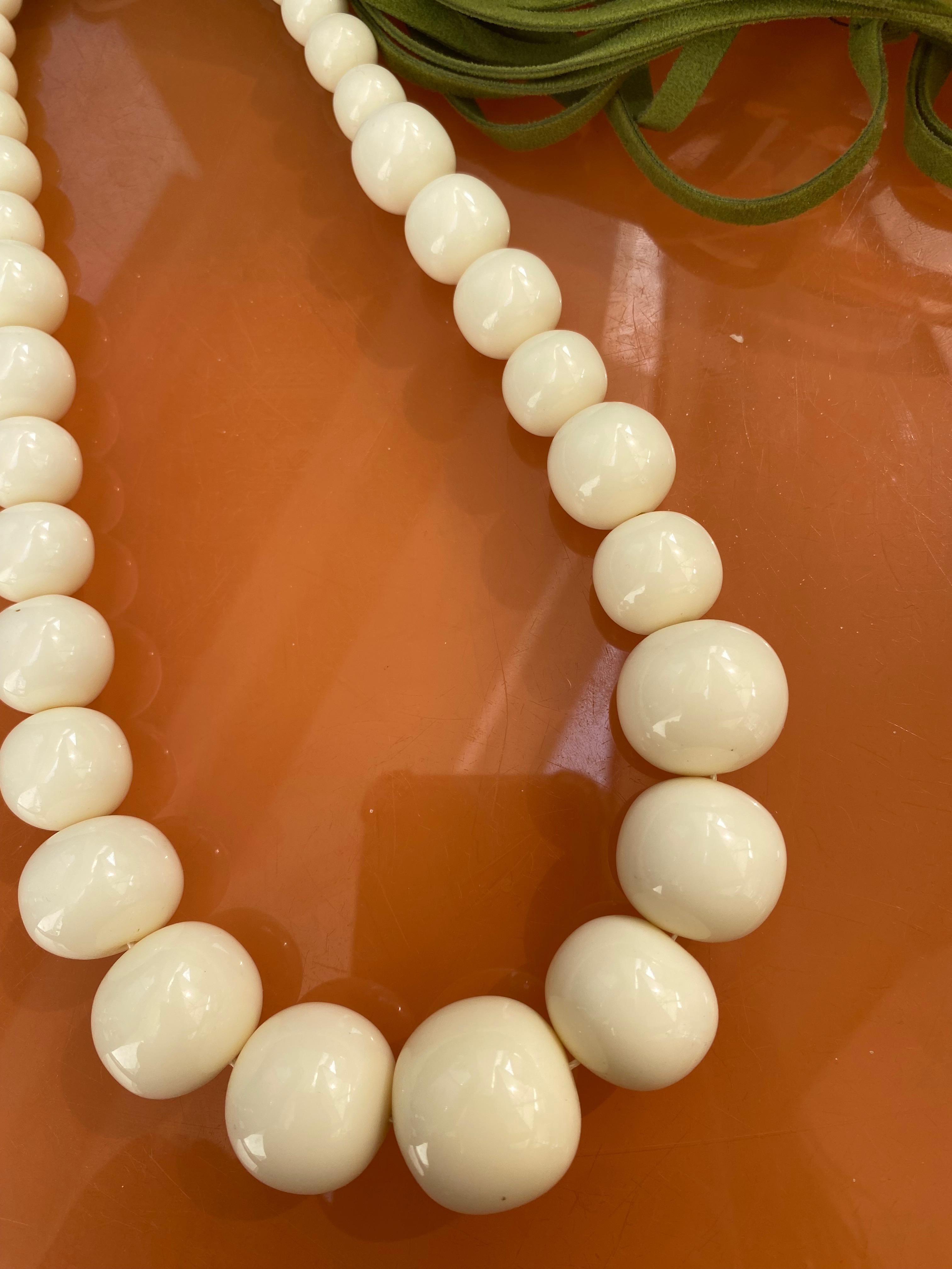 Creme Beads Necklace