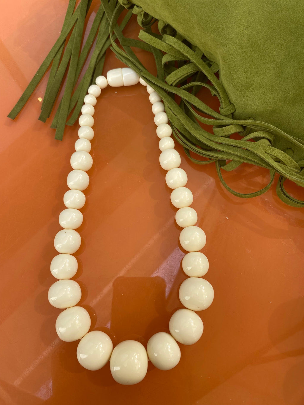 Creme Beads Necklace