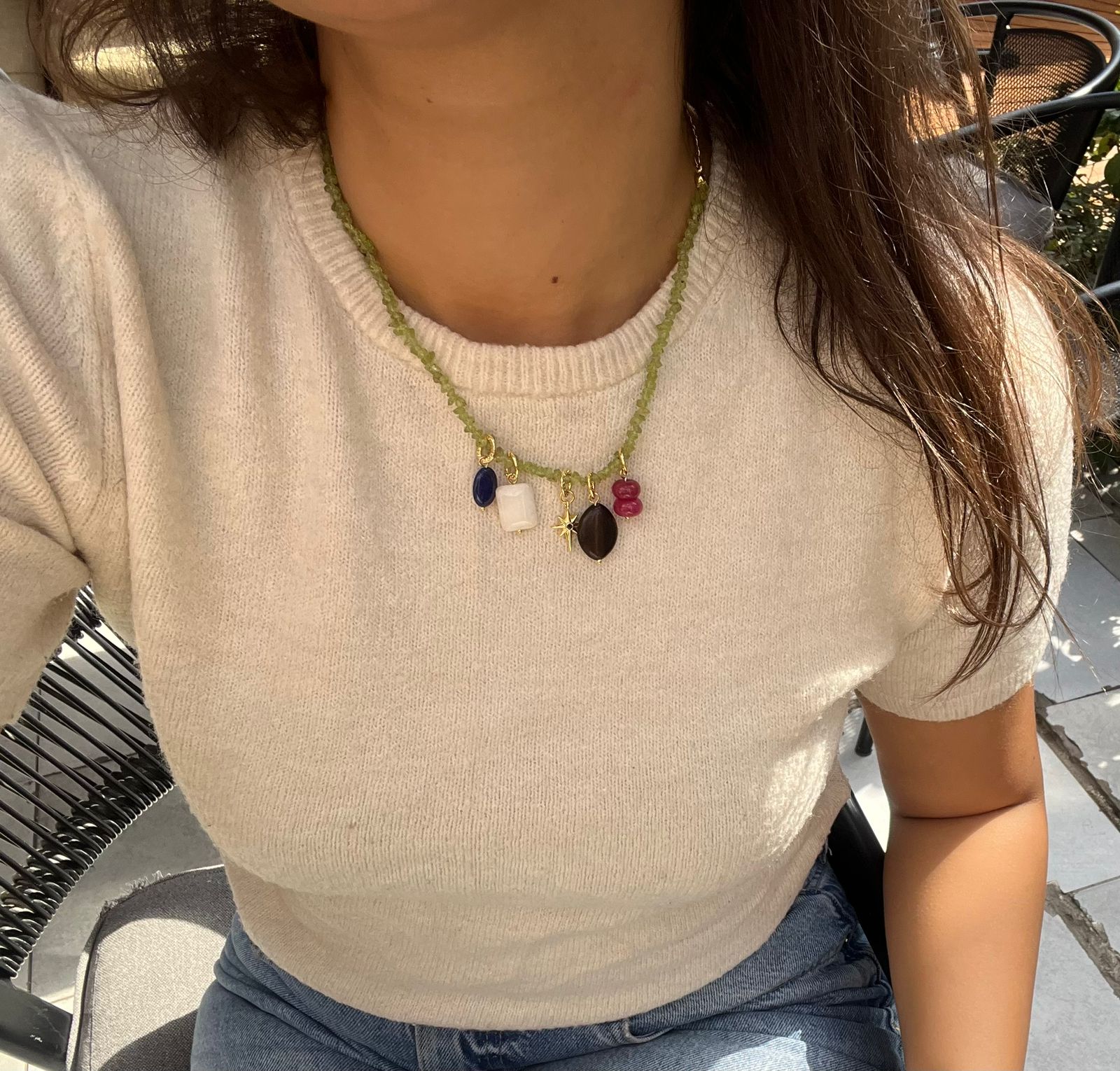 Peridot Charm Necklace