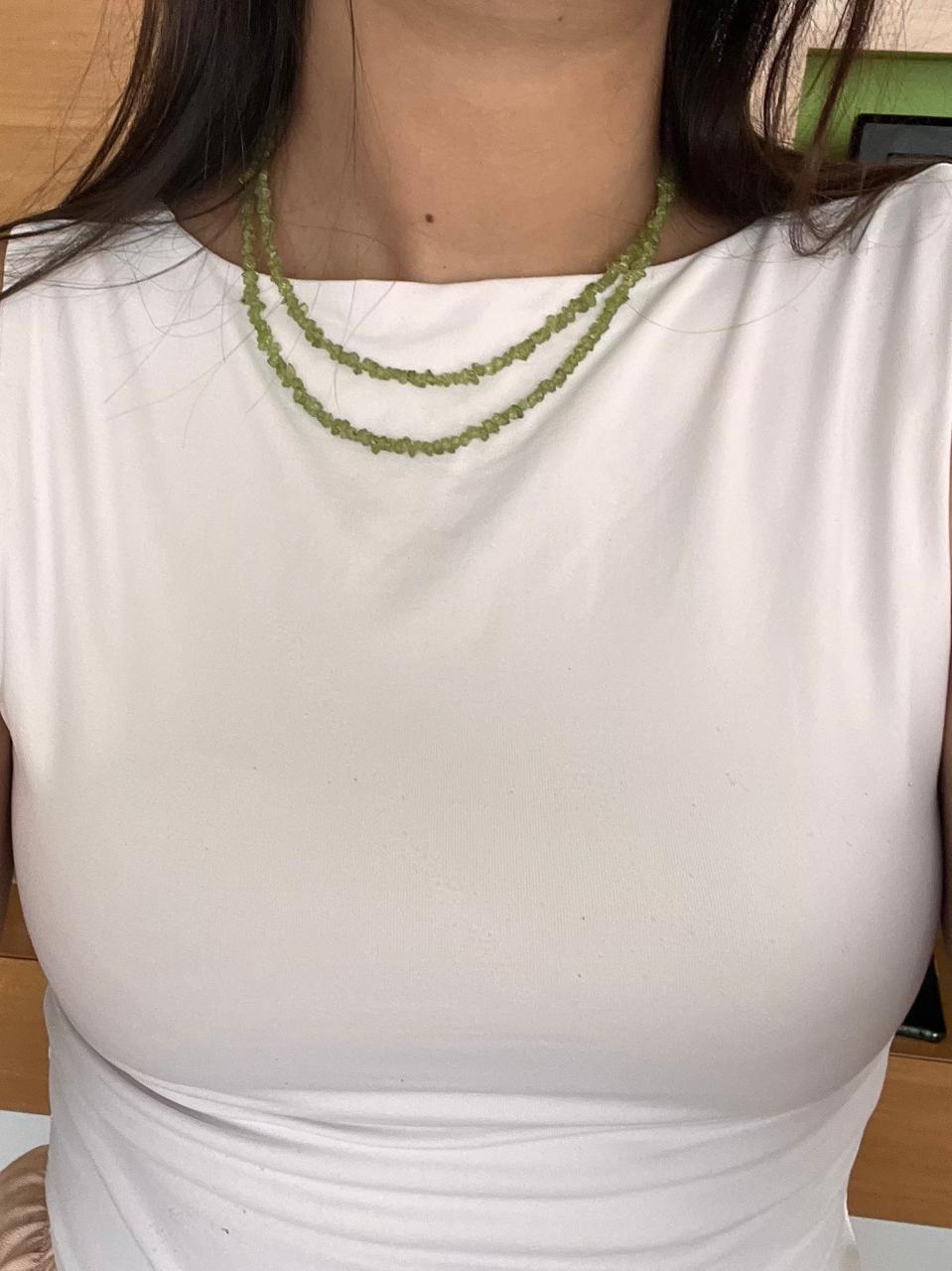Long Peridot Necklace